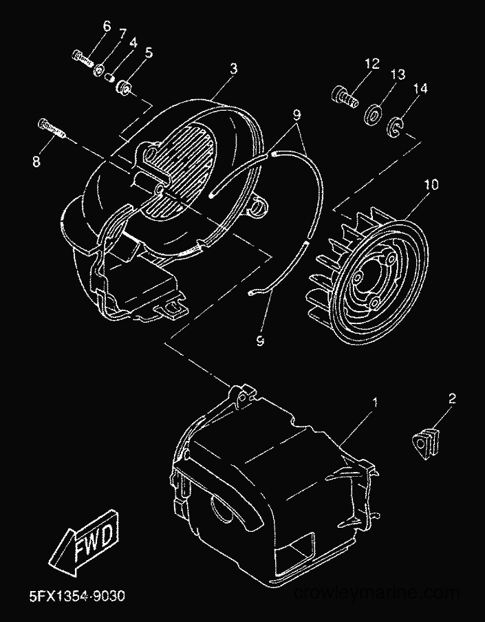 2000 Scooter YH50 - YH50 (5JB4) [030] - AIR SHROUD & FAN