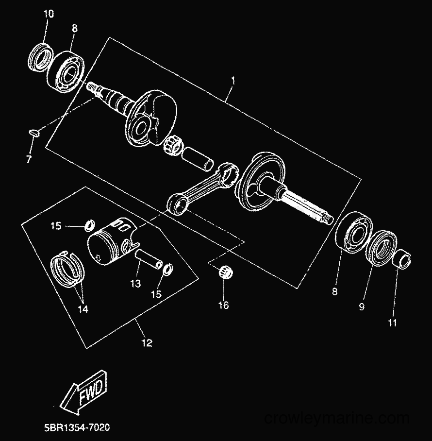 2000 Scooter YQ50 - YQ50 (5HEG) [010] - CRANKSHAFT & PISTON