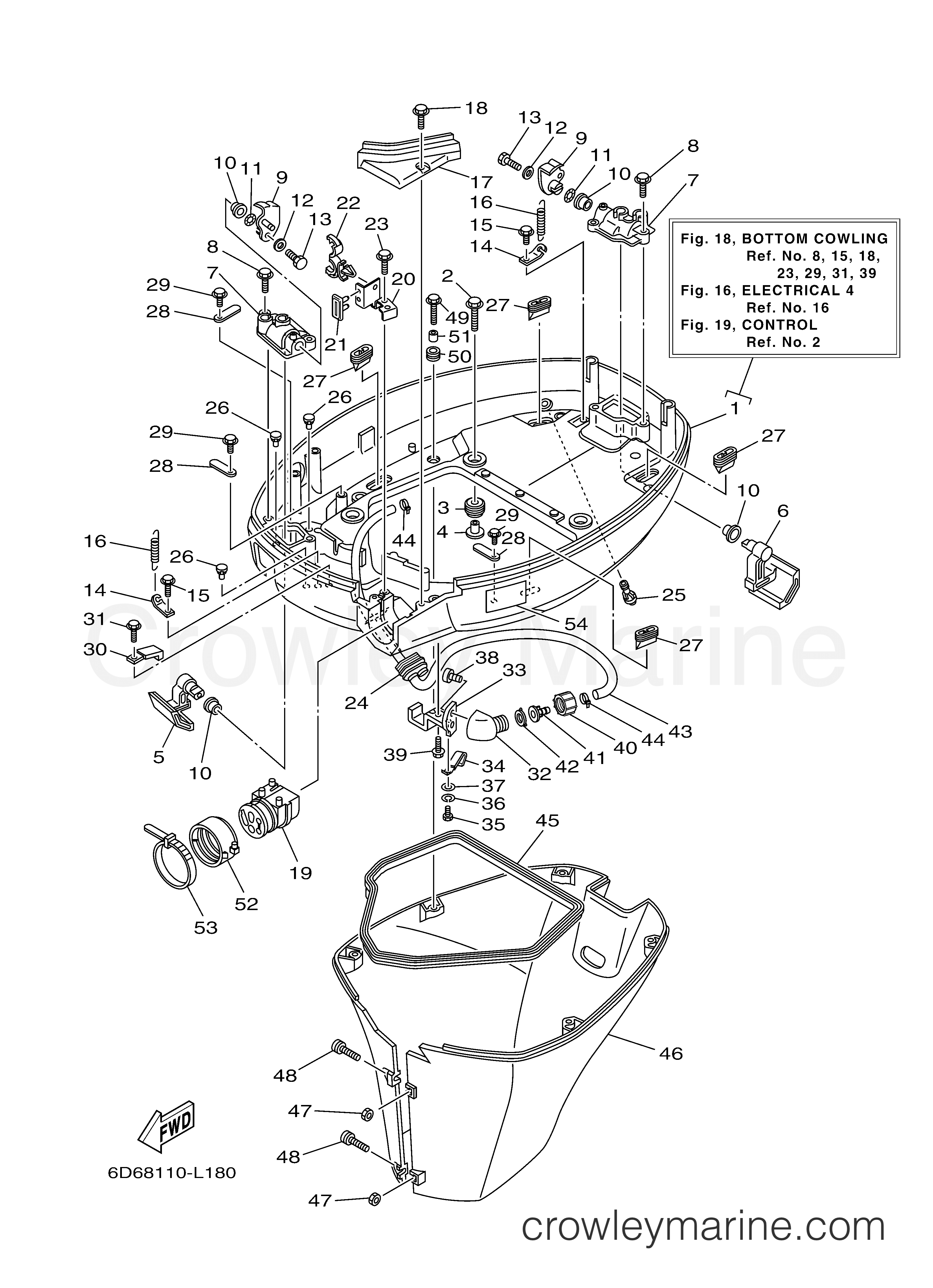 Yamaha Motors F75TLR - BOTTOM COWLING