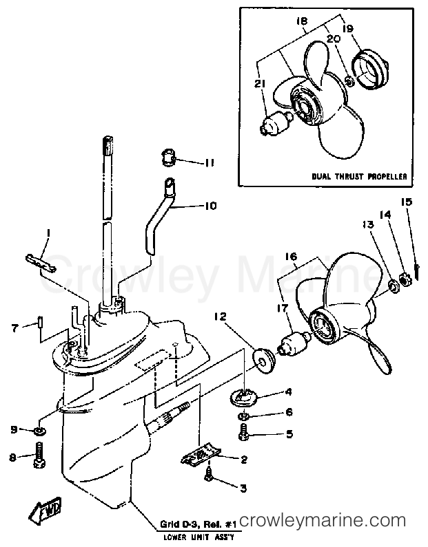 Yamaha Motors F9.9SH - LOWER DRIVE 2