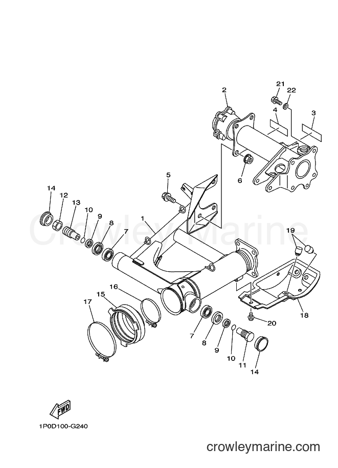 2008 ATV YFM250 - YFM250 (1P0F) [010] - REAR ARM