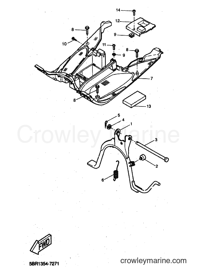 2000 Scooter YQ50L - YQ50L (5KH8) [010] - STAND & FOOTREST