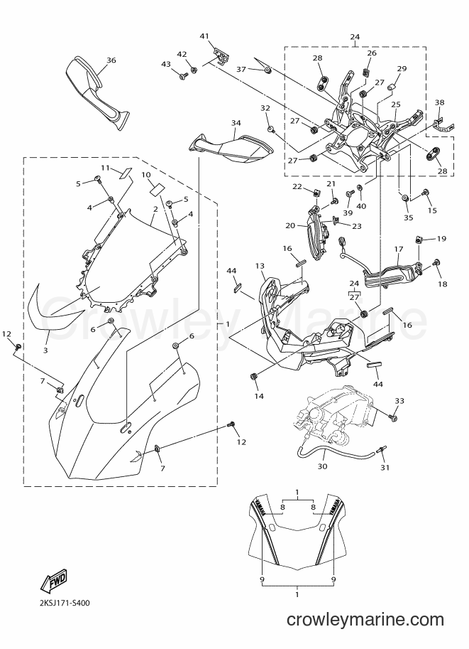 Yamaha Motors YZF-R1M (2KSJ) [010] - COWLING 1