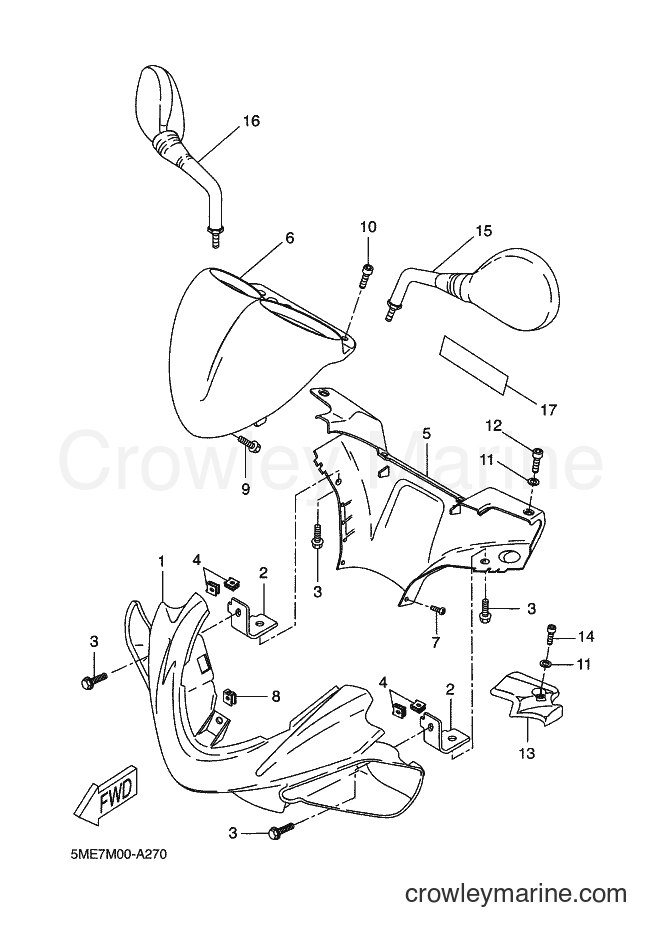 2002 Scooter YQ100 - YQ100 (5ME7) [010] - COWLING 1