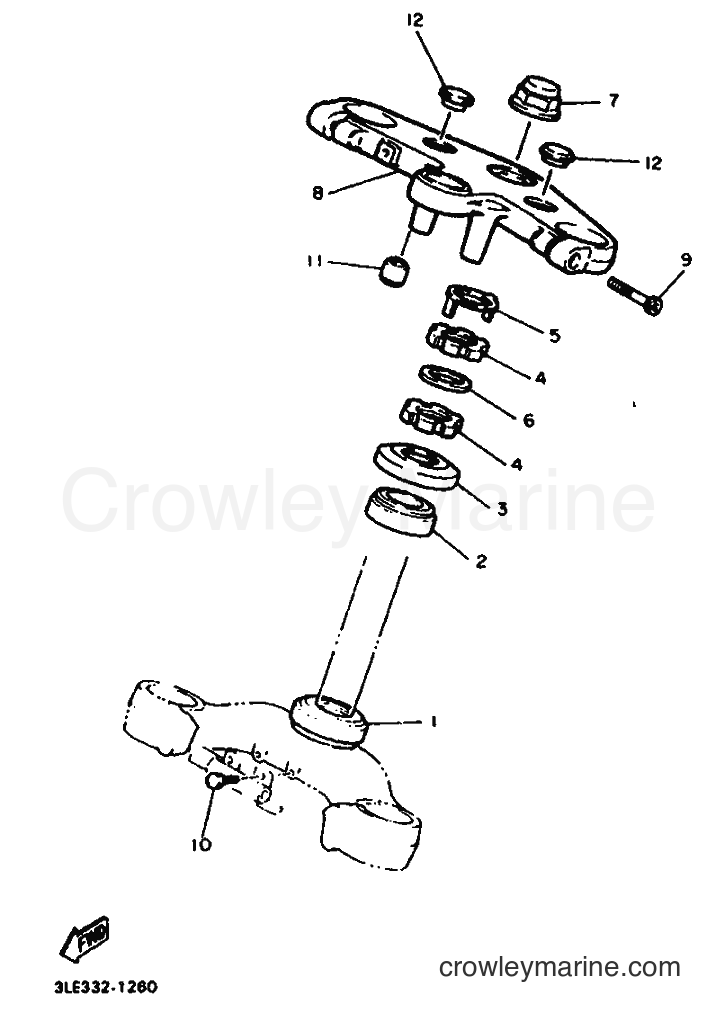 1991 Sport Bike FZR1000 - FZR1000 (3LE3) [010] - STEERING