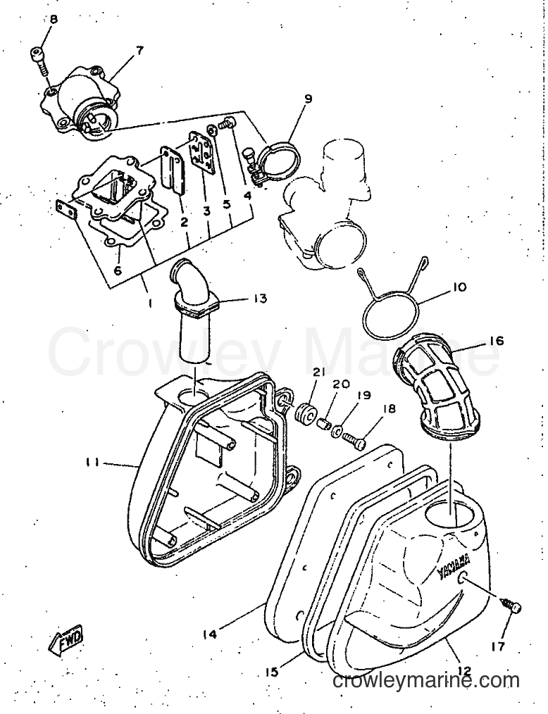 1998 Scooter YN50 - YN50 (5AD5) [010] - INTAKE