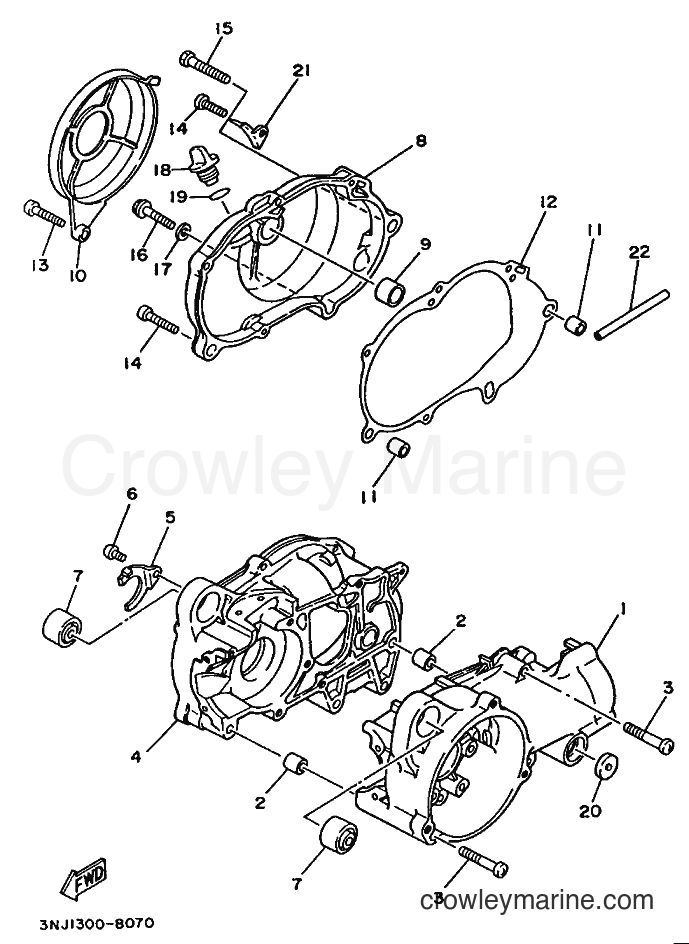 1988 ATV YF60 - YF60 (3NJ1) [999] - CRANKCASE