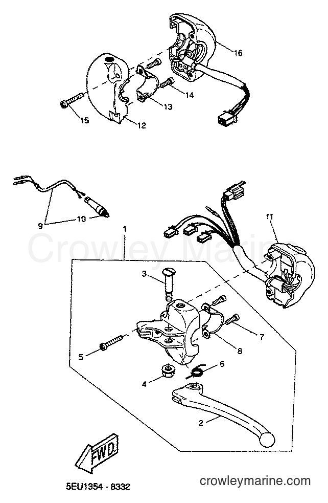 Yamaha Motors YH50 (5PF1) [010] - HANDLE SWITCH & LEVER