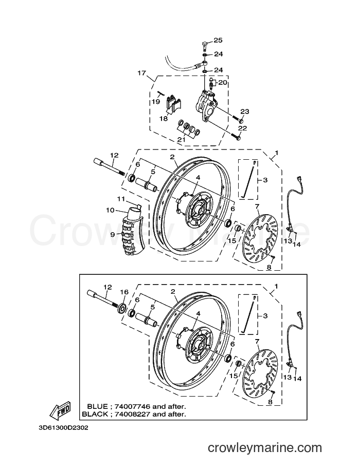 2005 Dirt Bike XT125R - XT125R (3D61) [010] - FRONT WHEEL & BRAKE SYSTEM