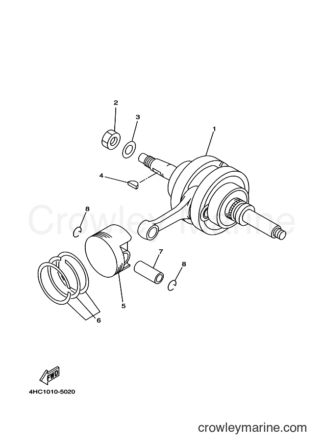 1997 Scooter YP250 - YP250 (4UD2) [010] - CRANKSHAFT & PISTON