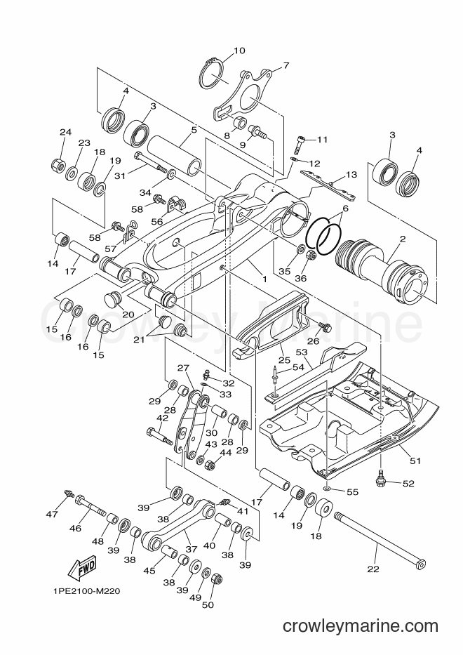 2014 ATV YFM700R - YFM700R (1VSF) [010] - REAR ARM