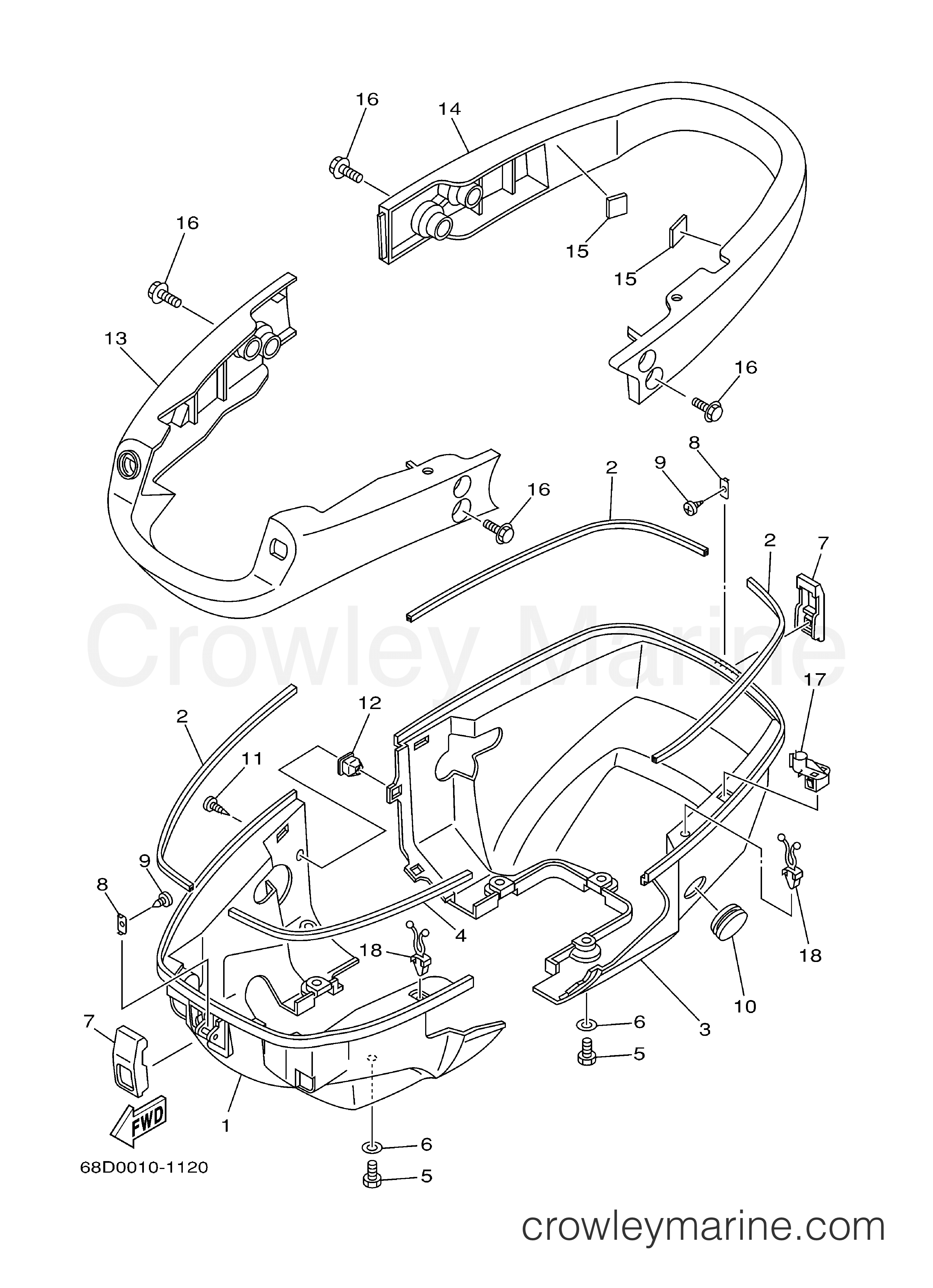 Yamaha Motors F4MLHZ - BOTTOM COWLING