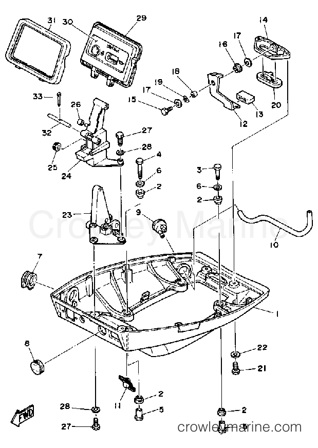 Yamaha Motors FT9.9ELD - BOTTOM COWLING