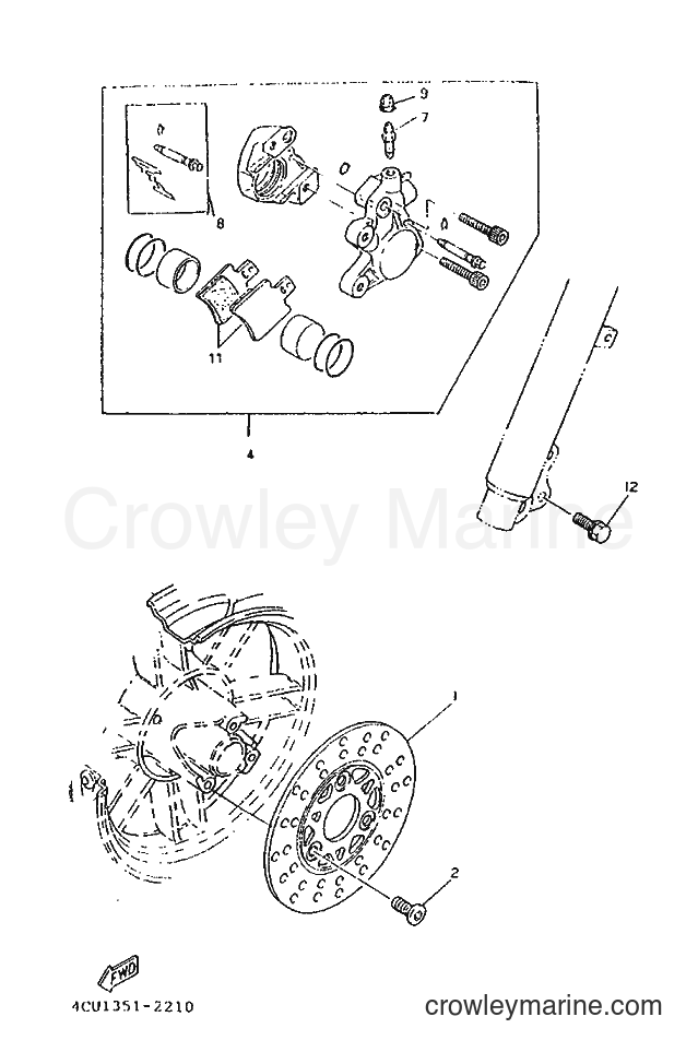 1996 Scooter CW50 - CW50 (4VV5) [999] - FRONT BRAKE CALIPER