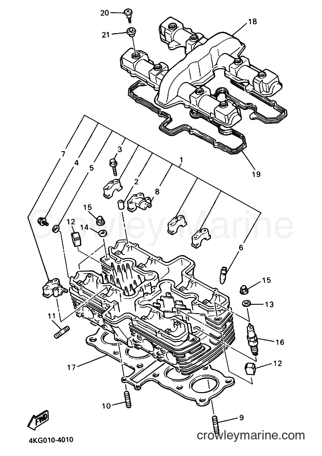 Yamaha Motors XJR1200 (4PU3) [080] - CYLINDER HEAD