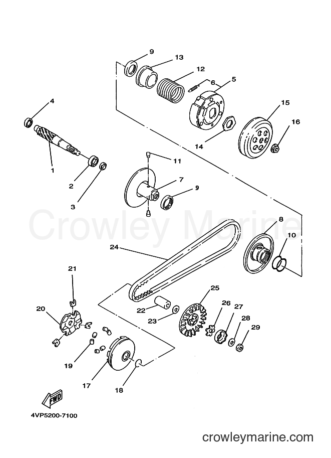 2001 Scooter YW100 - YW100 (4VPT) [010] - CLUTCH