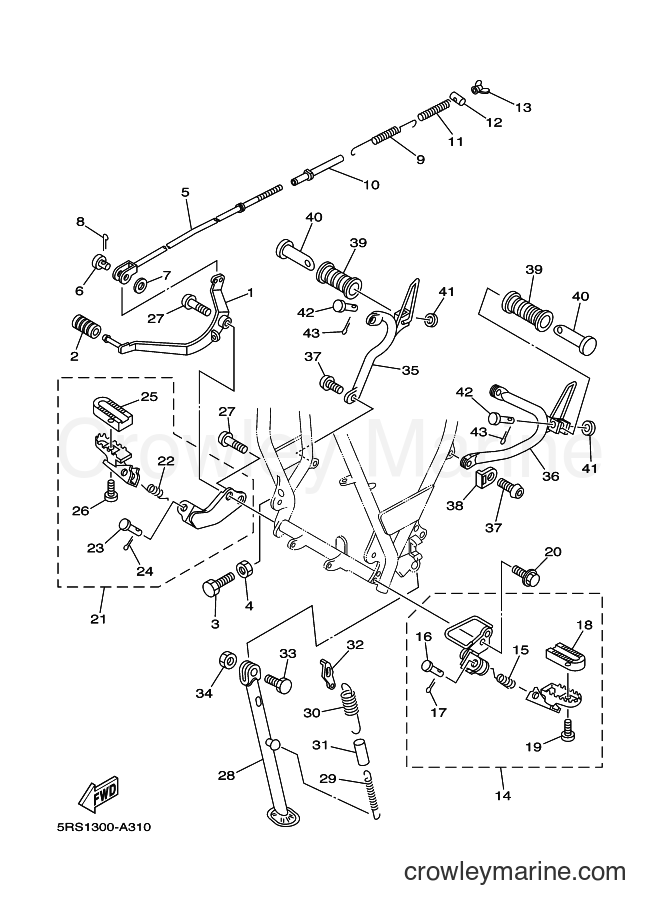2002 Dirt Bike TW125 - TW125 (5RS2) [010] - STAND & FOOTREST