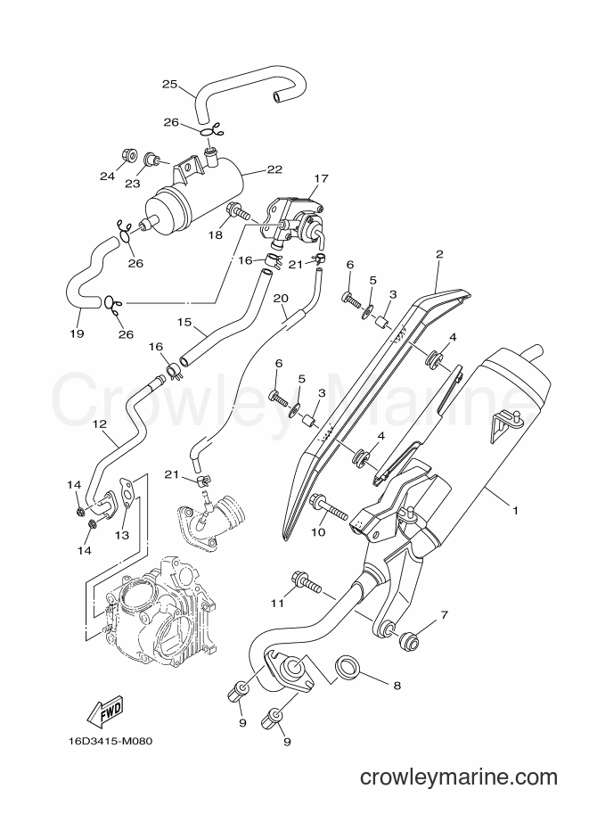 2014 Scooter XC100E - XC100E (1RS2) [010] - EXHAUST