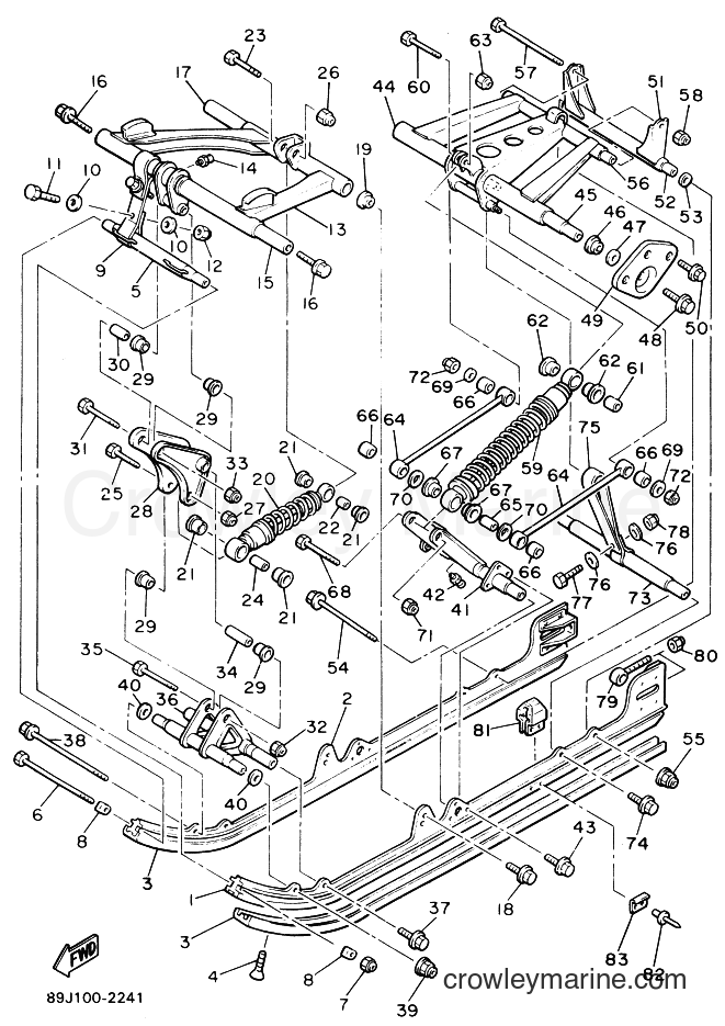 1993 Snowmobile VT480GT - VT480GT (8AP1) [010] - TRACK SUSPENSION 2