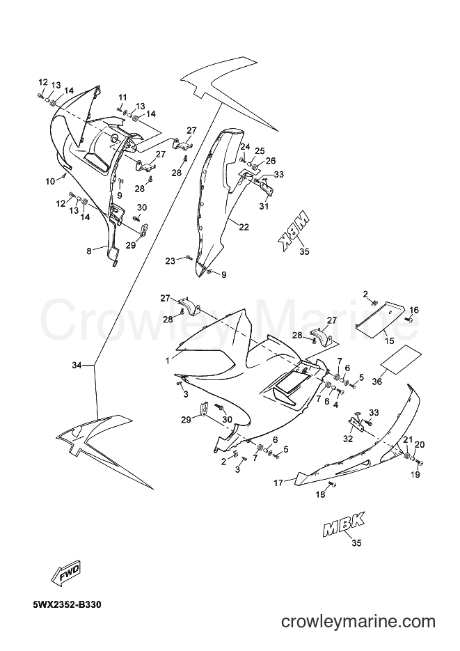2003 Scooter TZR50 - TZR50 (5WX2) [070] - COWLING 2