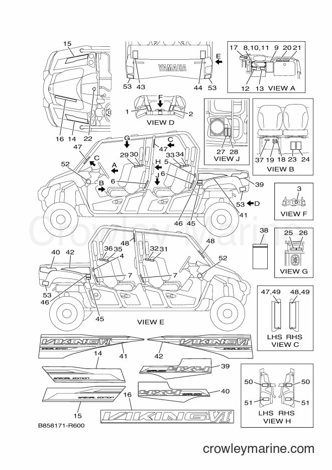 2016 ATV YXC700ES - YXC700ES (B858) [010] - EMBLEM & LABEL 1