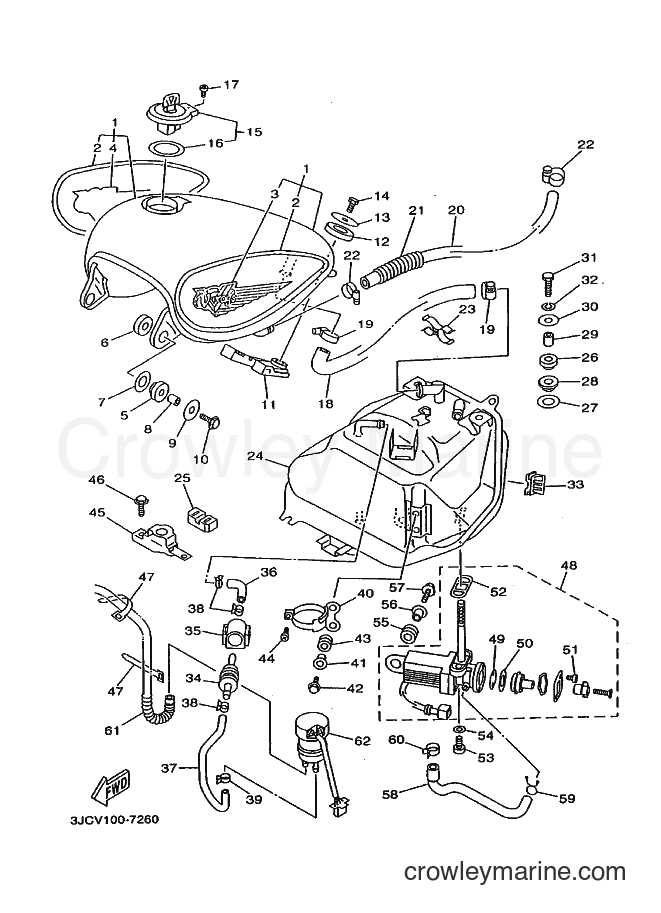 1998 Cruiser XV535S - XV535S (4YN8) [010] - FUEL TANK