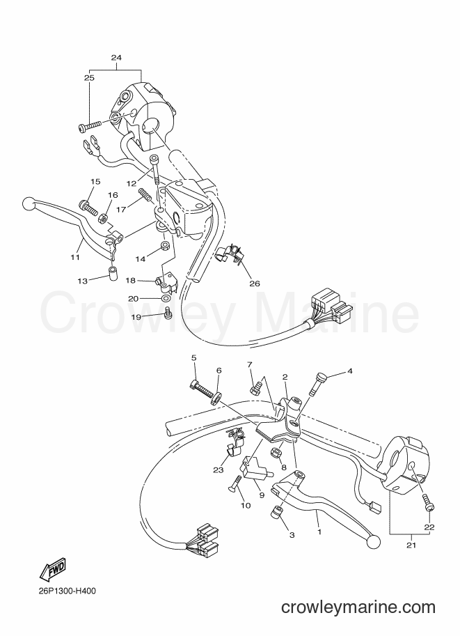 Yamaha Motors XVS950A (26P2) [050] - HANDLE SWITCH & LEVER