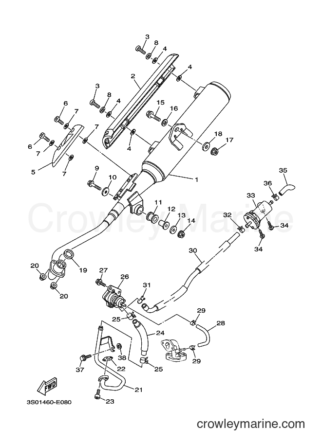 2006 Scooter T110LSE - T110LSE (3S01) [010] - EXHAUST