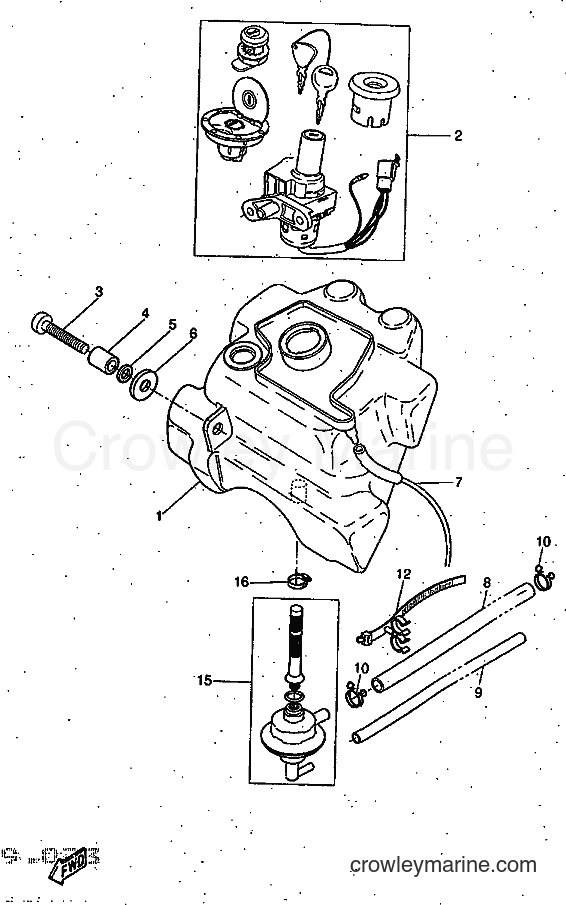 1997 Scooter YQ50 - YQ50 (5DR1) [999] - FUEL TANK