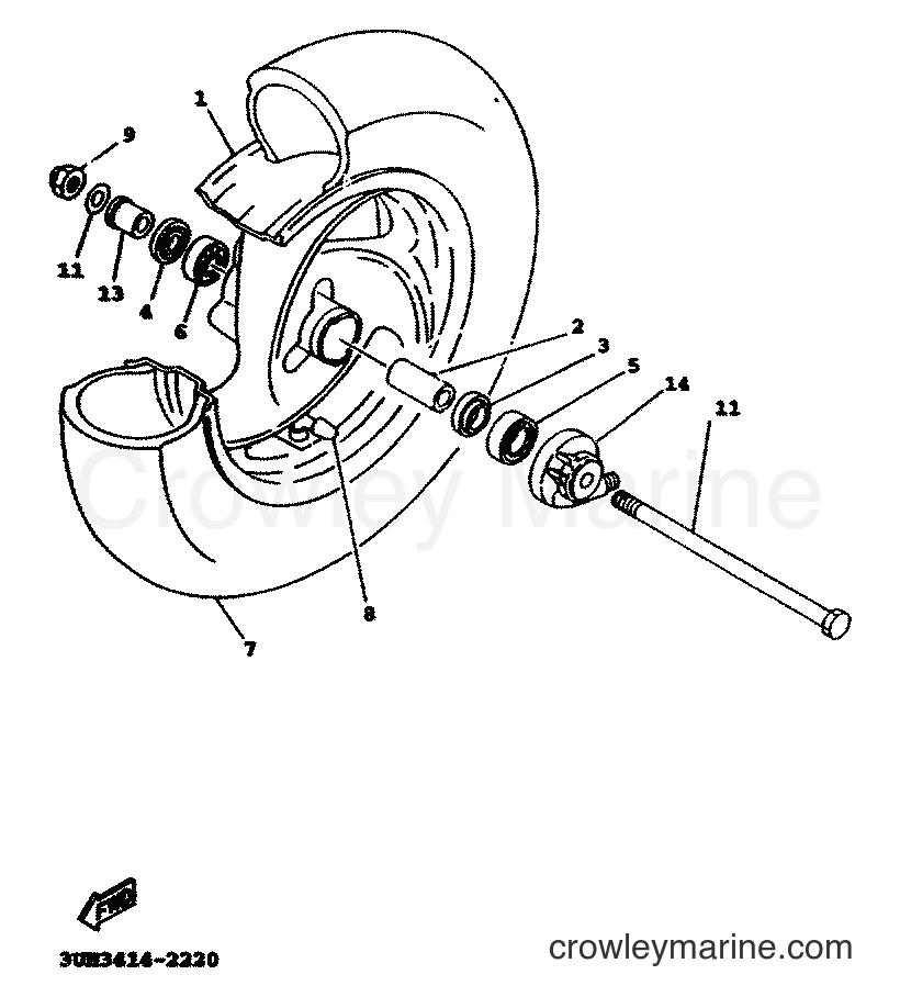 1999 Scooter XC125TR - XC125TR (4THF) [010] - FRONT WHEEL