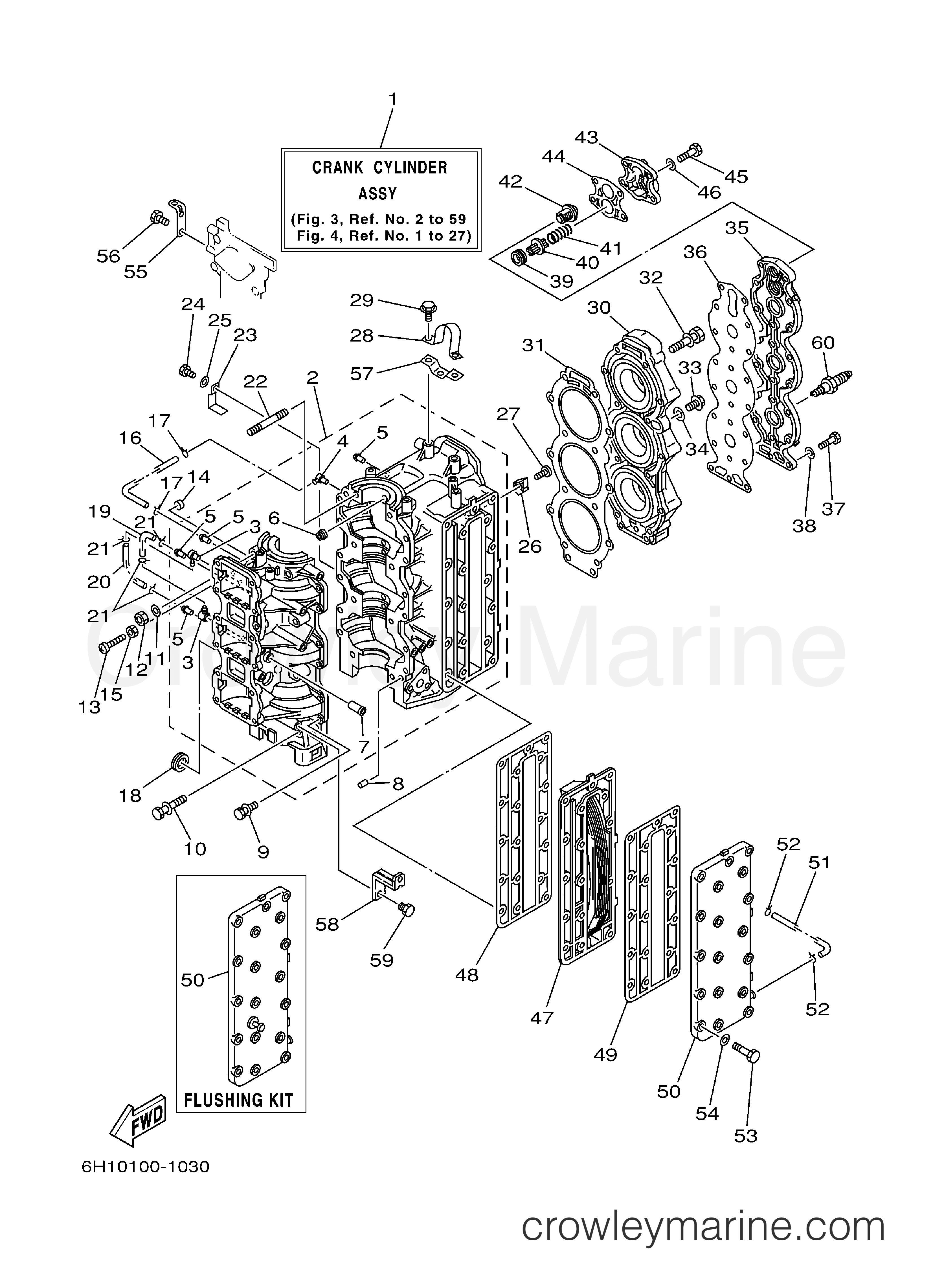 Yamaha Motors C90TLRZ - CYLINDER CRANKCASE