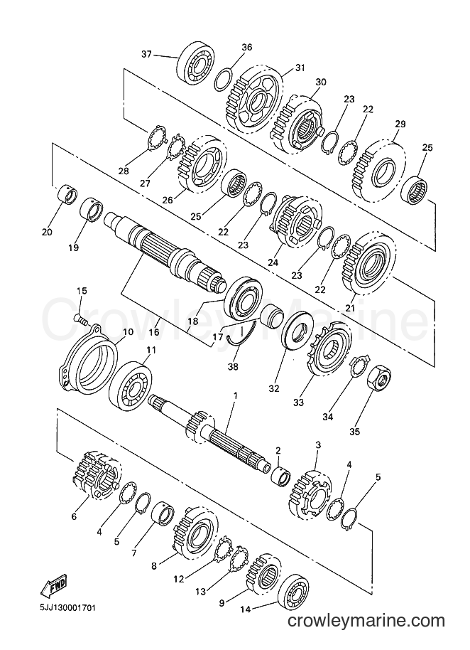Yamaha Motors YZF-R1 (5JJ1) [070] - TRANSMISSION