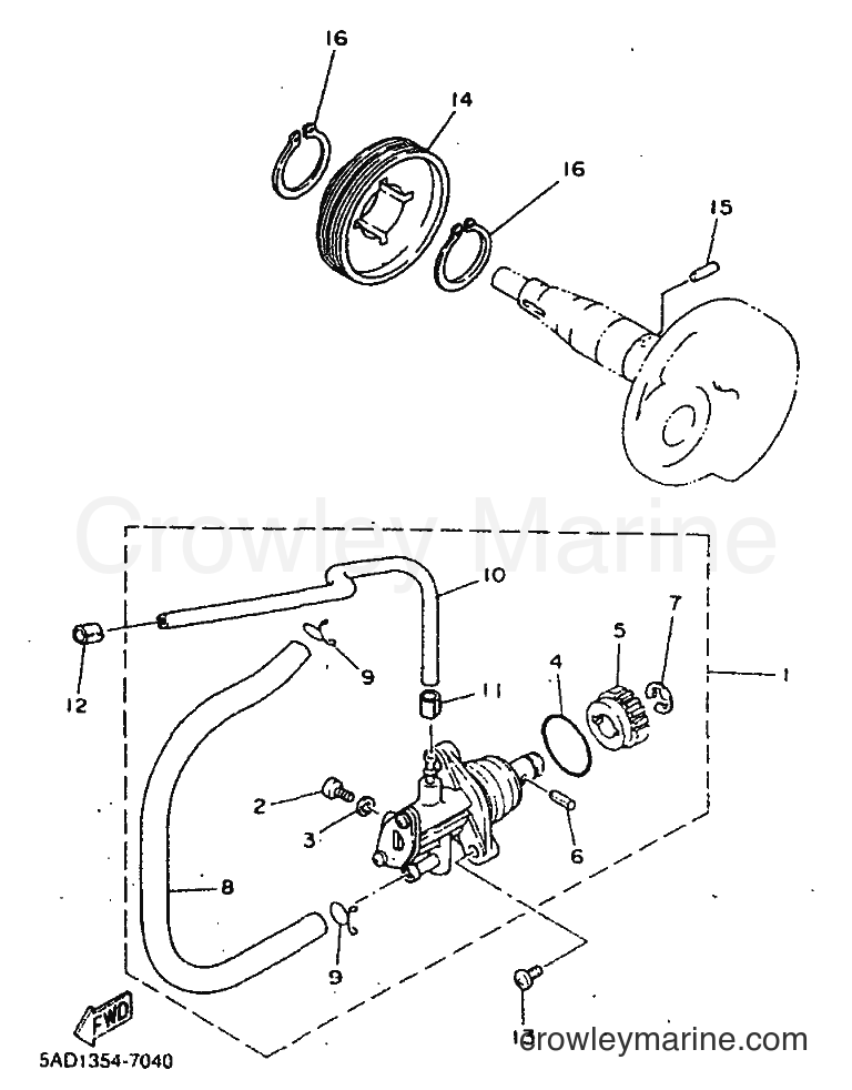 1999 Scooter YN50 - YN50 (5BW2) [010] - OIL PUMP
