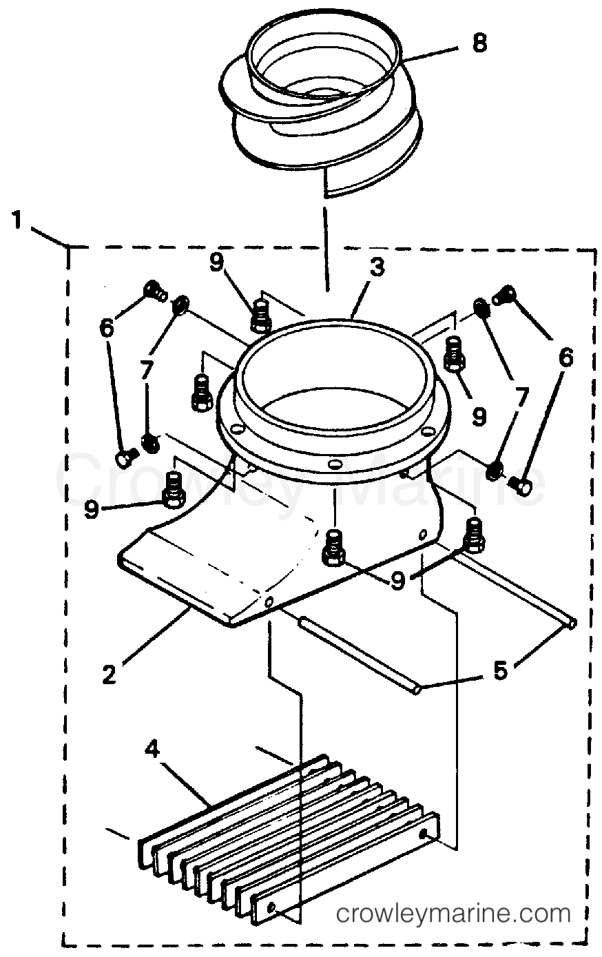 Yamaha Motors 40EJRT-PUMP - INTAKE ASSEMBLY
