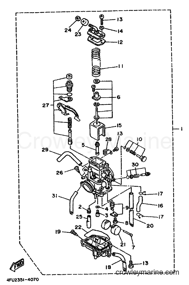 1996 Dirt Bike TDR125 - TDR125 (4GW4) [080] - CARBURETOR