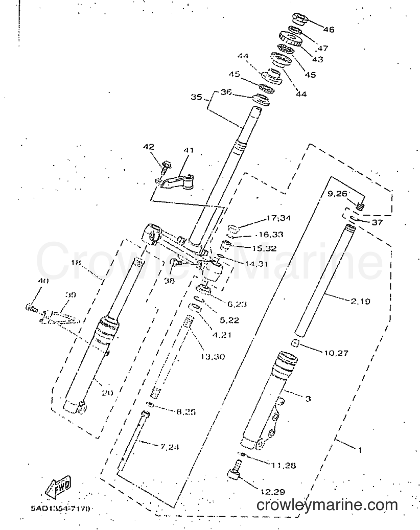 Yamaha Motors YN50 (5AD5) [010] - FRONT FORK