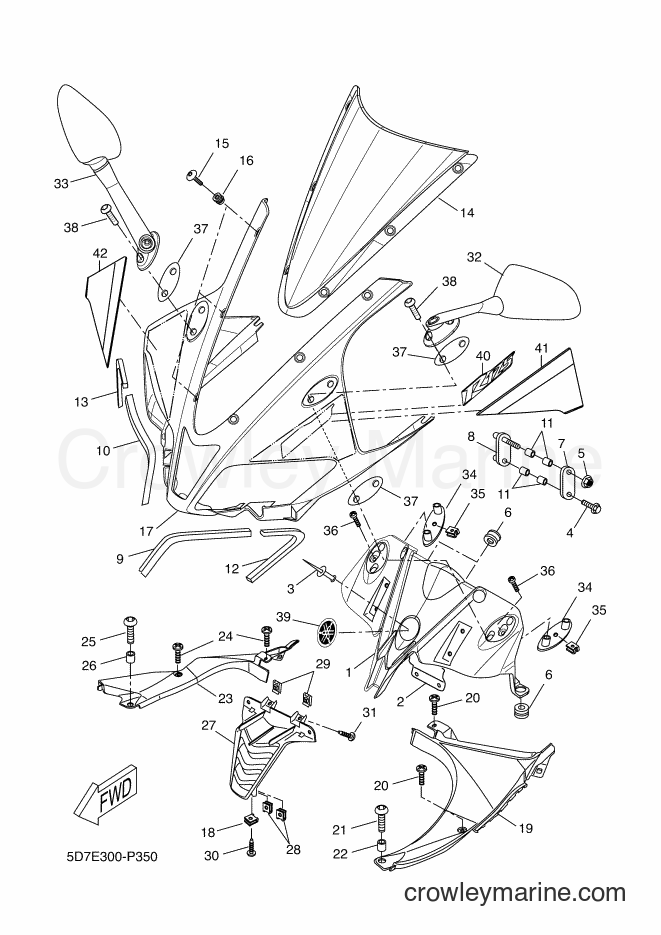 Yamaha Motors YZF-R125A (5D7E) [020] - COWLING 2