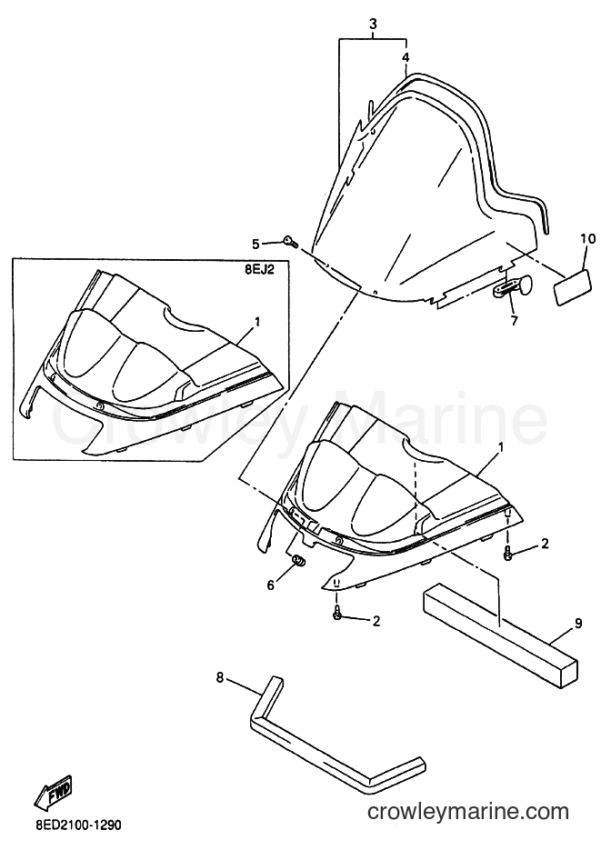 Yamaha Motors VX700LT (8ED2) [030] - WINDSHIELD