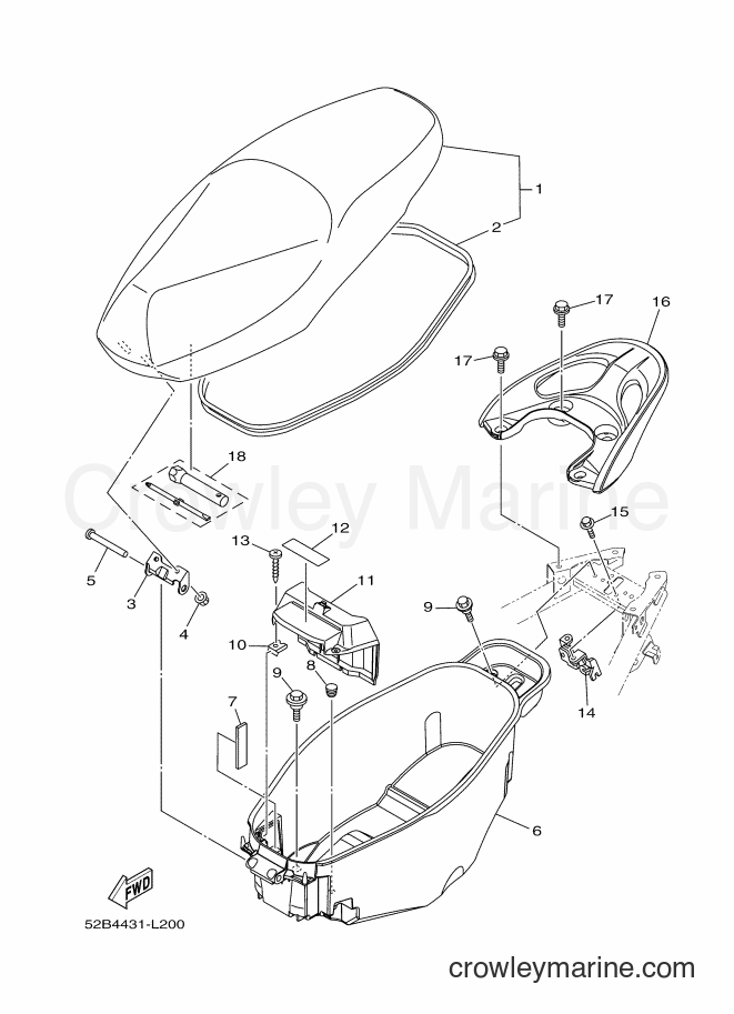 2012 Scooter XC115S - XC115S (52B4) [010] - SEAT