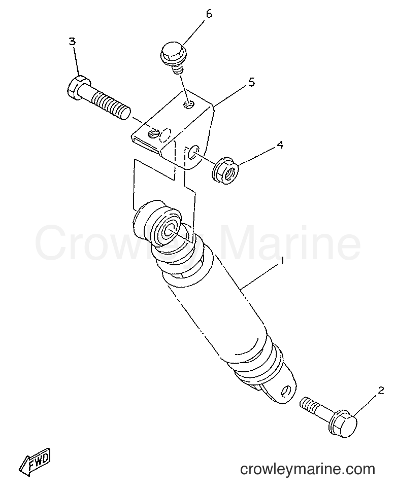 1996 Scooter YA50R - YA50R (4PC6) [999] - REAR ARM & SUSPENSION