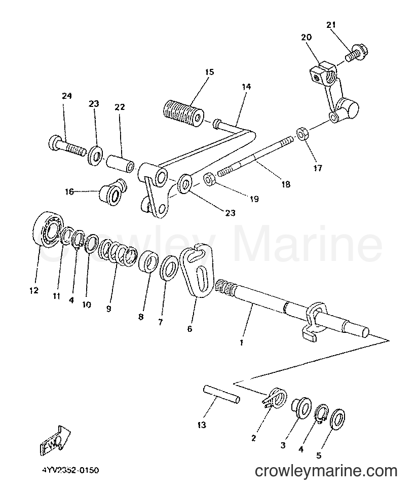 2001 Scooter TZR50 - TZR50 (5DU5) [010] - SHIFT SHAFT
