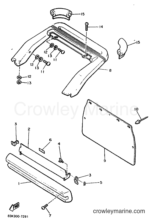 1988 Snowmobile PZ480E - PZ480E (85J) [999] - BUMPER