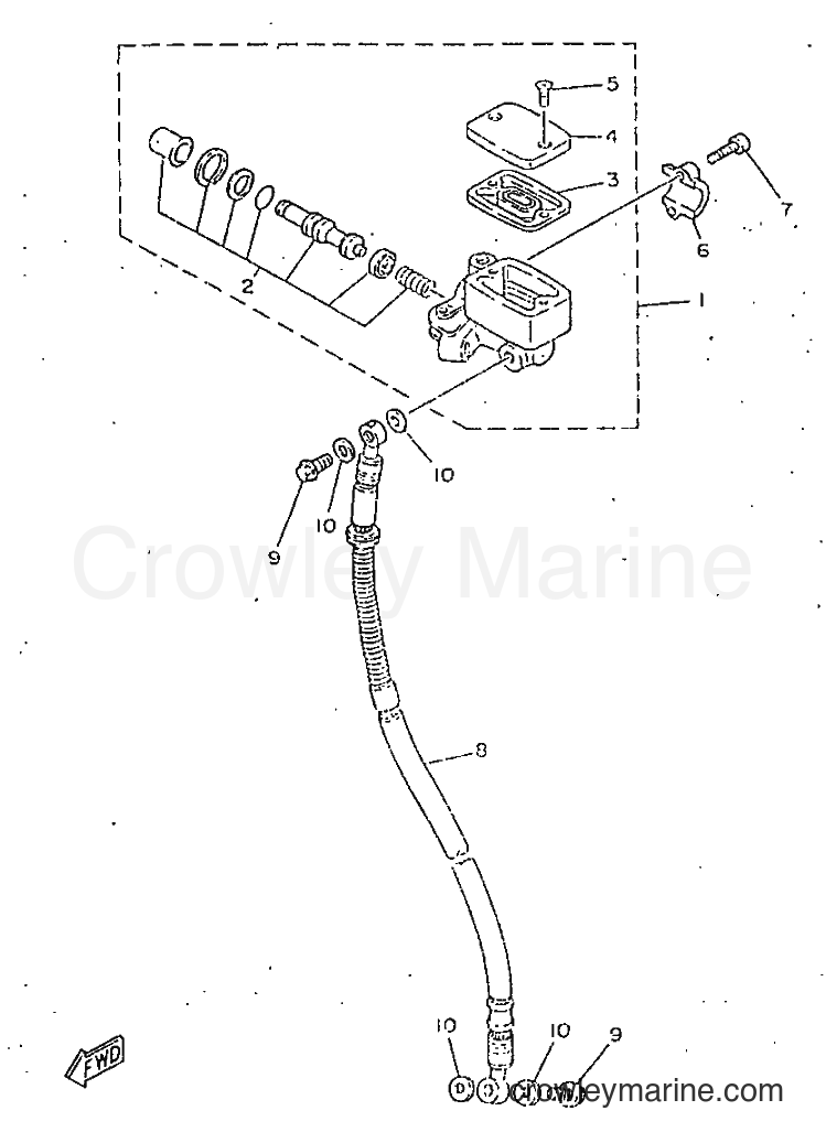 1995 Scooter YA50N - YA50N (3UG2) [999] - M. CYLINDER FOR DISK BRAKE