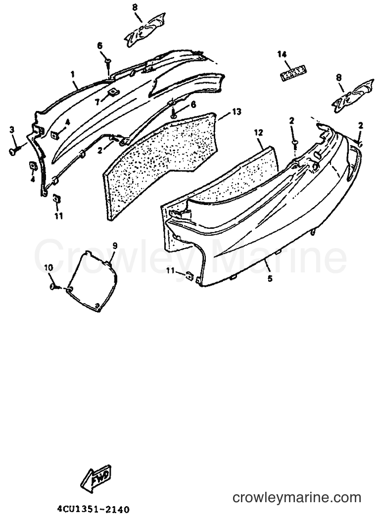 1994 Scooter YE50 - YE50 (4FW4) [999] - SIDE COVER