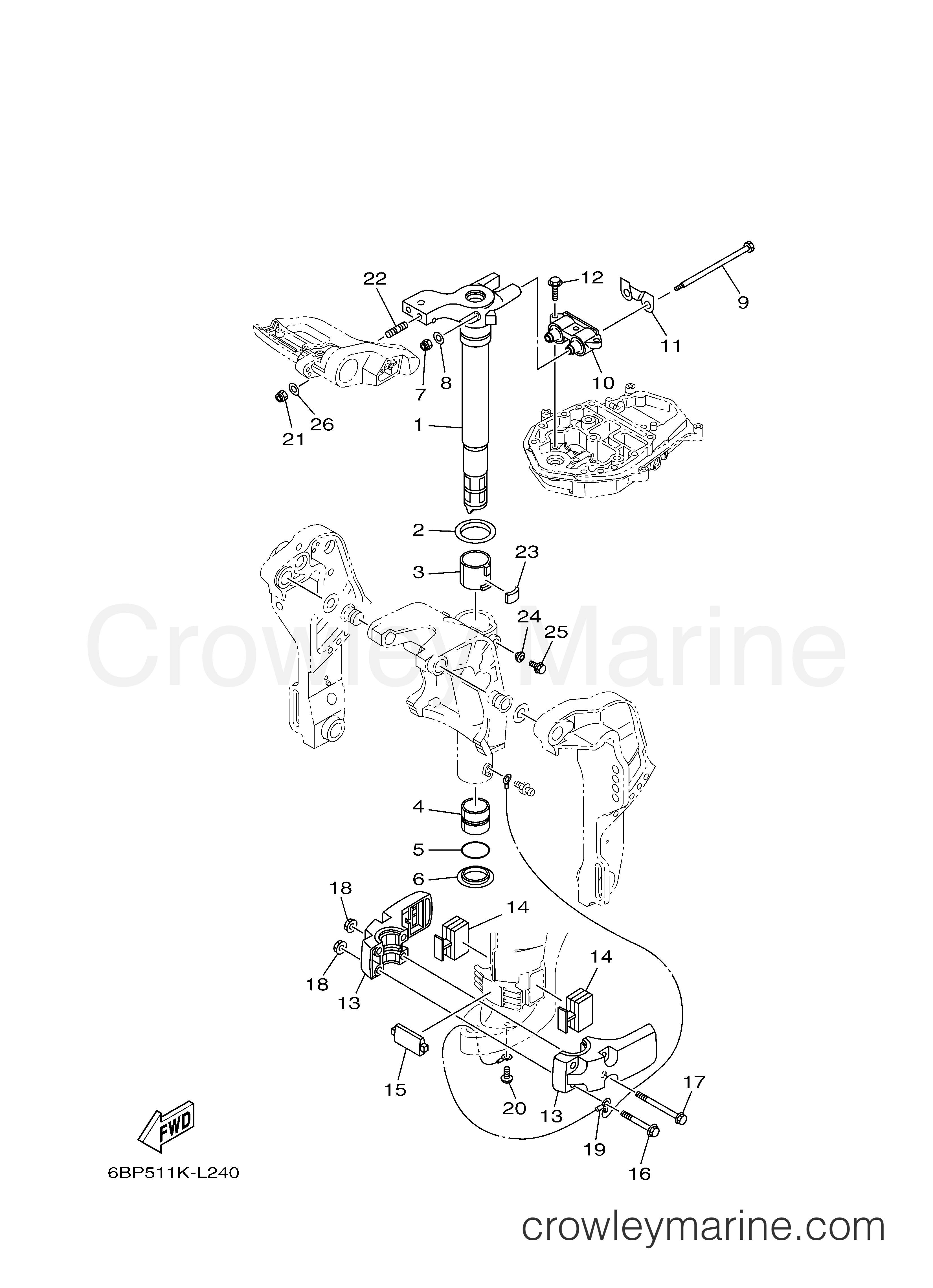 Yamaha Motors F25LMHB - BRACKET 2