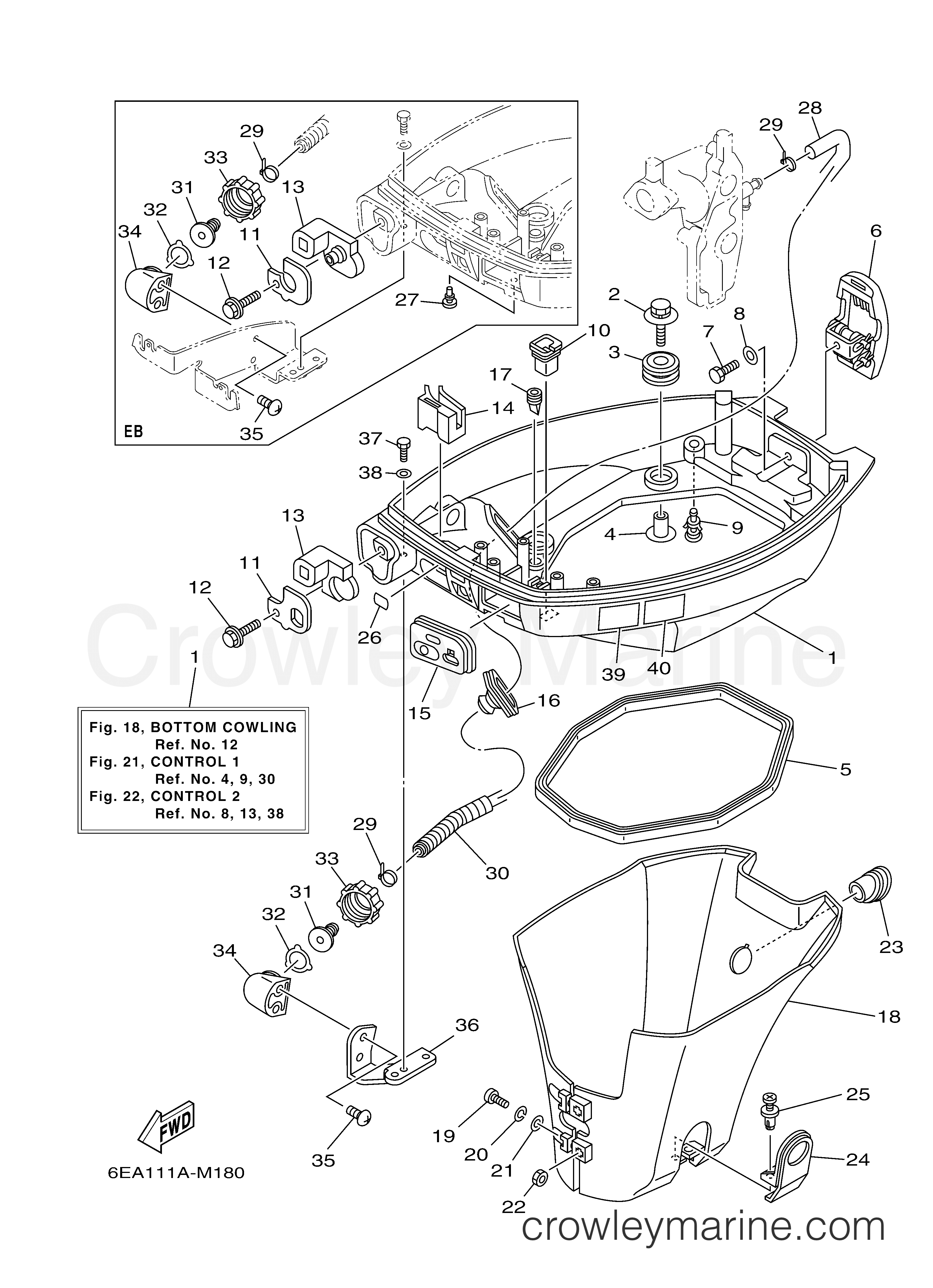 Yamaha Motors T9.9XEHB - BOTTOM COWLING