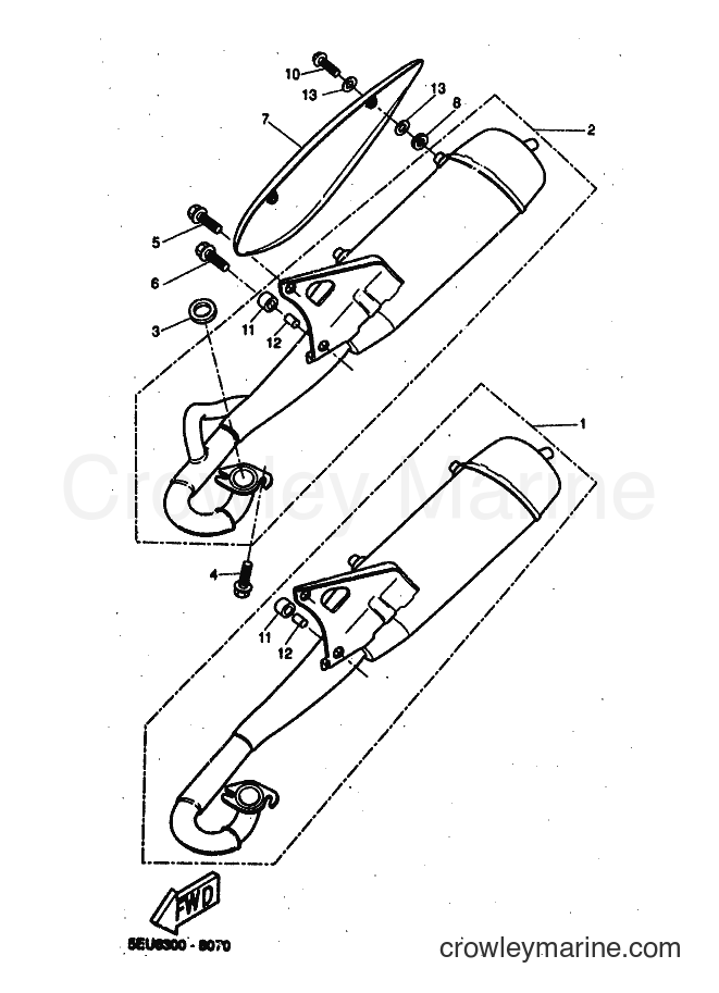 1998 Scooter YH50 - YH50 (5EU5) [010] - EXHAUST