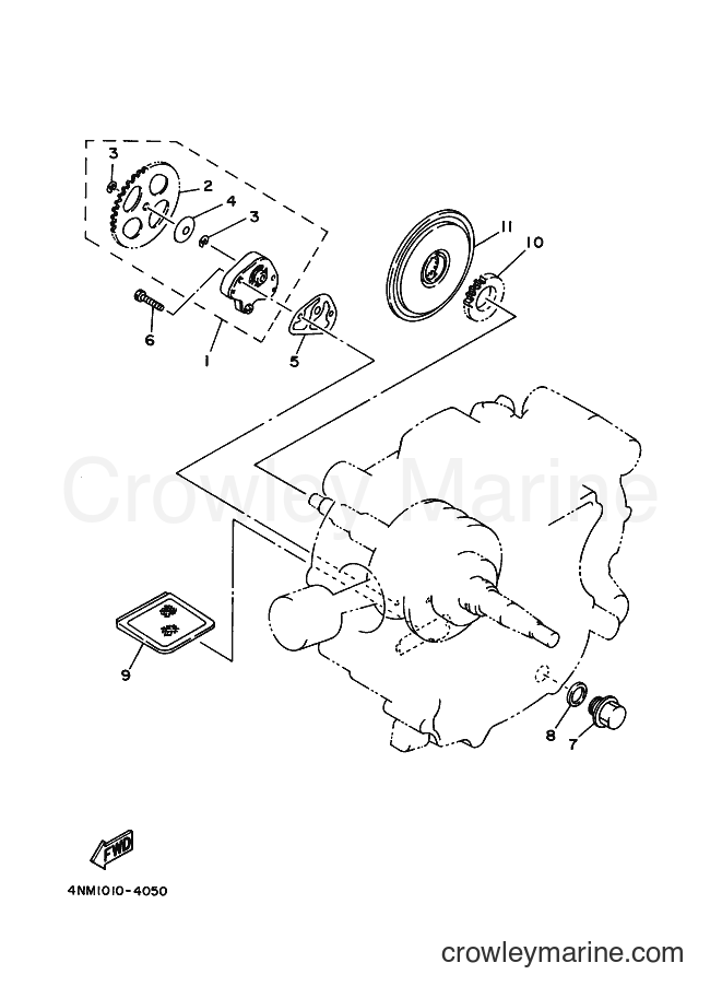 1998 Scooter T105E - T105E (4YS1) [010] - OIL PUMP