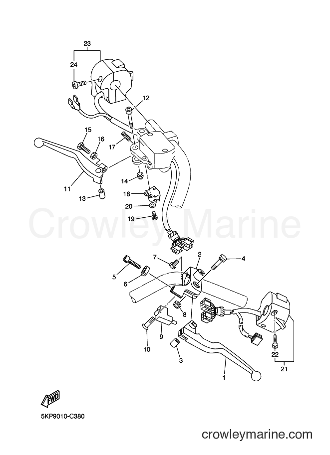 Yamaha Motors XVS400C (35CD) [010] - HANDLE SWITCH & LEVER