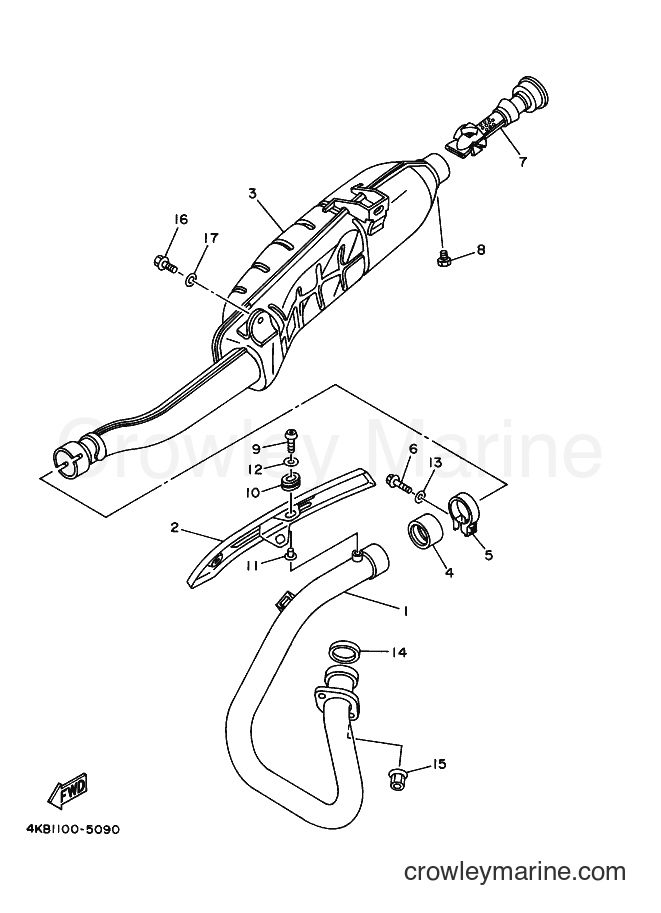 1997 ATV YFM350FW-X - YFM350FW-X (4KB8) [020] - EXHAUST